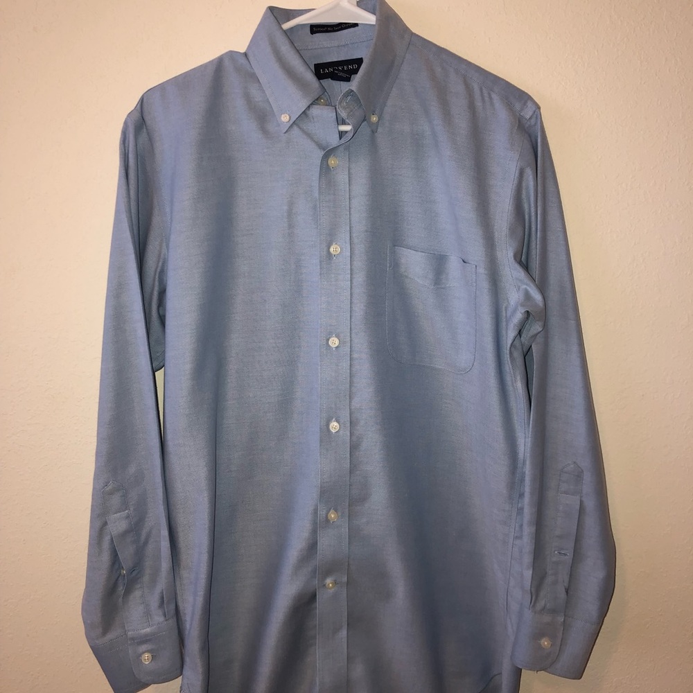 Lightly worn Land’s End button down dress shirt
